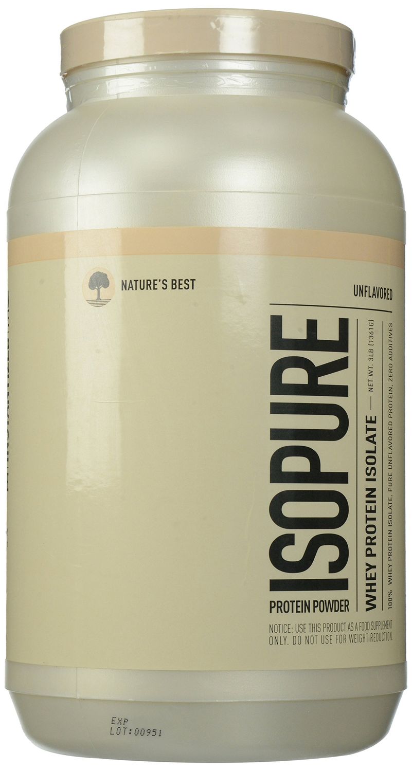 Isopure Whey Protein Isolate, Unflavored, 3 Pounds (Packaging May Vary)