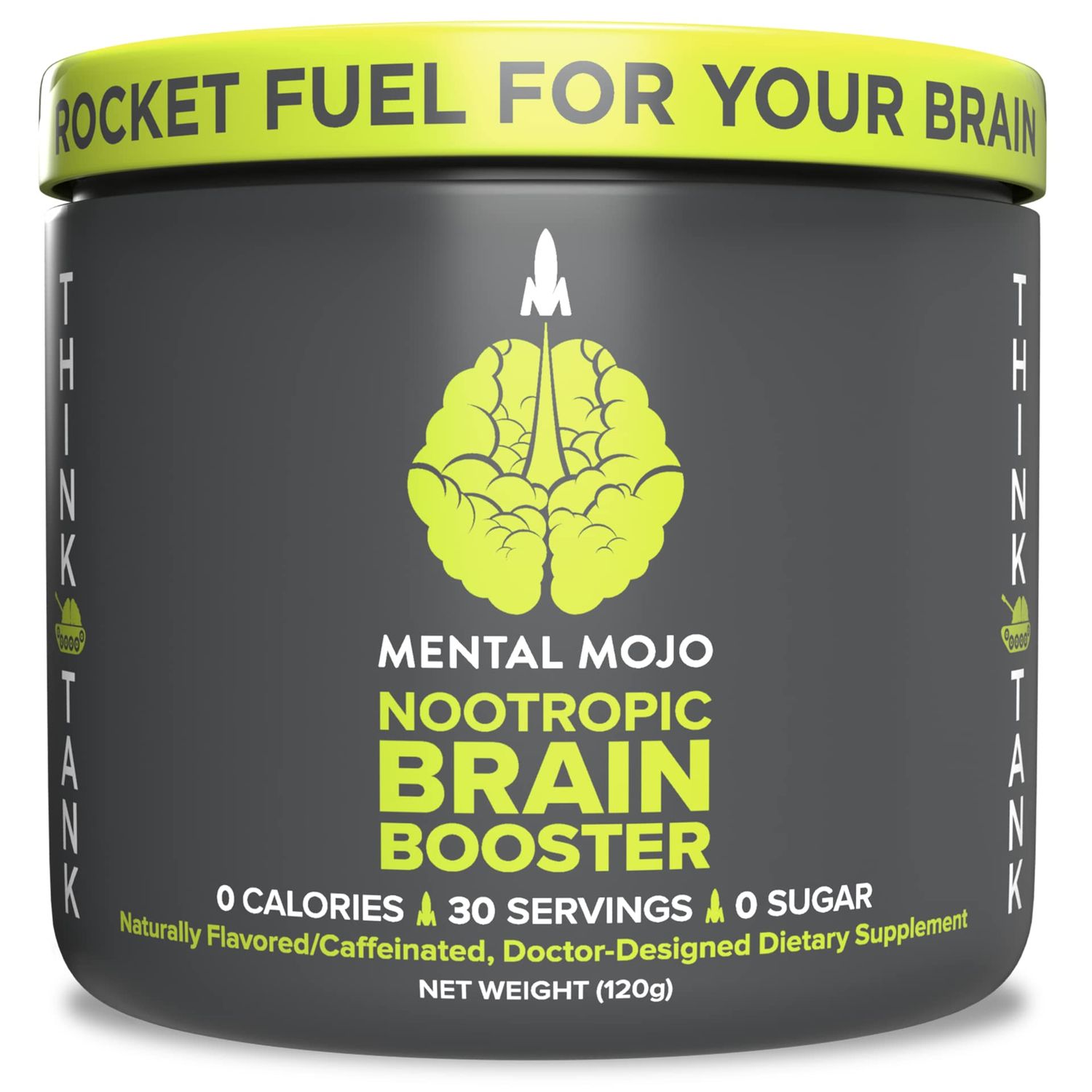 Mental Mojo Nootropic Brain Booster (30 Servings) Nootropic Drink Mix &amp; Brain Supplement - Supports Energy, Focus &amp; Memory - Zero Calories, Sugar Free - Kiwi Strawberry