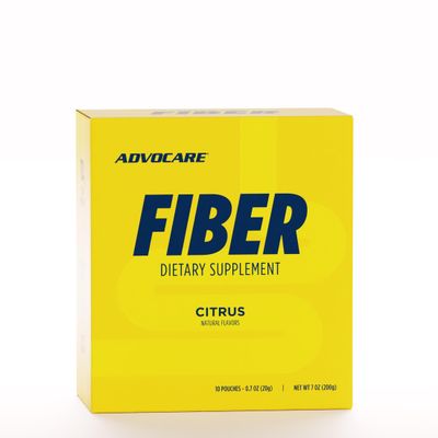 AdvoCare Fiber Dietary Supplement - Daily Fiber Powder Supplement with Soluble &amp; Insoluble Fiber - Fiber Blend Includes Psyllium Husk &amp; Citric Acid - Supports Digestive Health* - Citrus, 10 Pouches