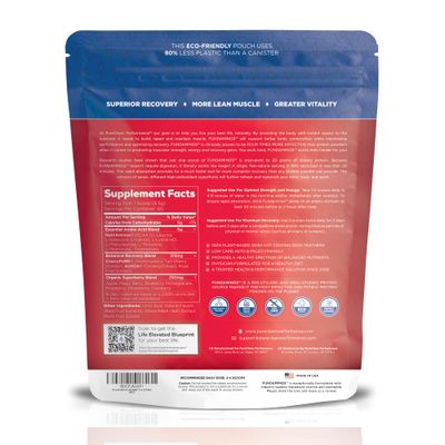 FundAminos Blend - 100% Organic & Vegan EAA & BCAA Powder for 400% Greater Lean Muscle, Faster Recovery & Strength Vs. Protein Powder - Clinically Tested Post Workout - Real Superfruits - 60 Servings