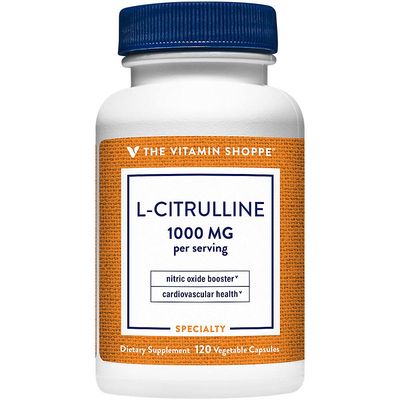 The Vitamin Shoppe L-Citrulline 1,000MG, Free Form Antioxidant with Nitric Oxide Production, Supports Cardiovascular Health, Endurance, Stamina &amp; Energy (120 Veggie Capsules)