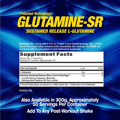 MHP Glutamine SR, Immune Health, Muscle Recovery, Support Muscle Mass, Speed Recovery, 160 Servings, 2.2 Pound (Pack of 1)
