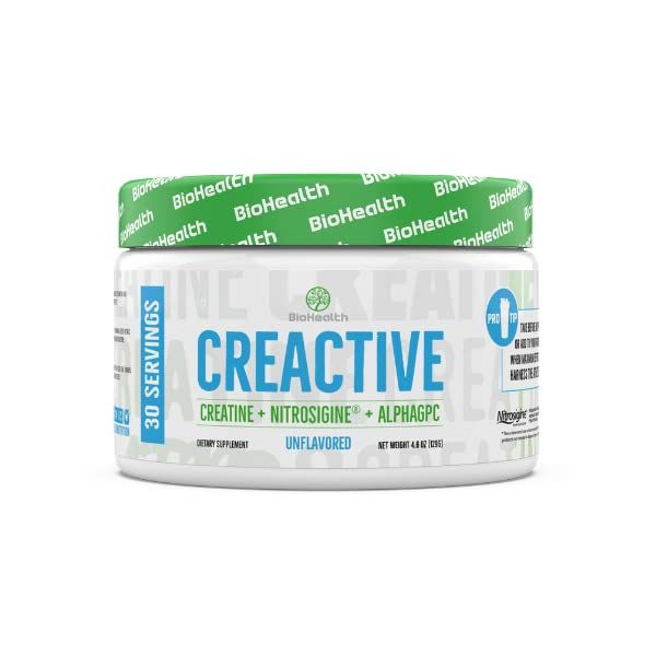 BioHealth Nutrition CreActive Creatine HCL + Nootropic + Nitric Oxide - Supports Muscle Performance, Cellular Energy Production &amp; Cognitive Function (Strawberry Twist)
