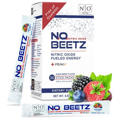N.O. Beetz Nitric Oxide Supplement | Enhance Hydration, Cellular Energy &amp; Nitric Oxide Production | Beet Benefits Without The Taste | Flavorful &amp; Fresh | 30 Servings