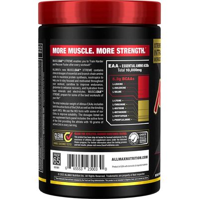 ALLMAX MUSCLEAA Xtreme, Pina Colada - 532 g Powder - Provides EAAs, BCAAs &amp; Hydration - Up to 30 Servings