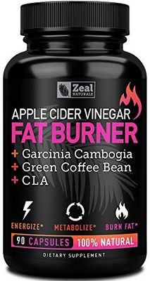 Apple Cider Vinegar Weight Management Pills for Women - Garcinia Cambogia + w. CLA &amp; Green Coffee Bean Green Tea