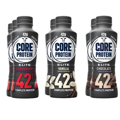 Core Protein 42g High, Protein Shake Variety, Ready to Drink for Workout Recovery (6 Count)