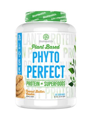 Phyto Perfect Peanut Butter Cookie (2lb) | 28g Vegan Protein Plus Superfoods | Protein Plus Organic Veggies and Organic Fruits | 21 Servings