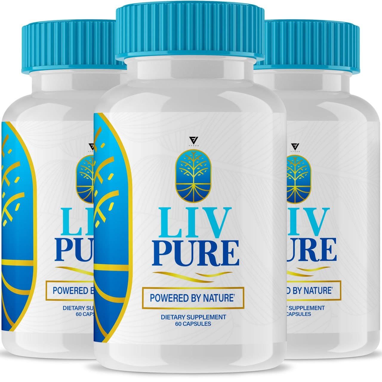 Fyvus (3 Pack) Liv Pure Capsules Liver Detox Weight Loss Pills, LivPure Supplement - Live Cleanse Product Supplements, LivePure Diet Hydration Reviews Pur Health Support (180 Capsules)