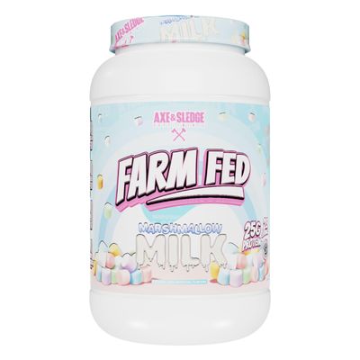Axe &amp; Sledge Supplements Farm Fed 100% Whey Protein Isolate with Digestive Enzymes (Marshmallow Milk)