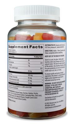 Amazon Basics Fish Oil 303 mg, Lemon, Orange &amp; Strawberry-Banana flavors, 90 Gummies (2 per Serving), EPA and DHA Omega-3 fatty acids (Previously Solimo)