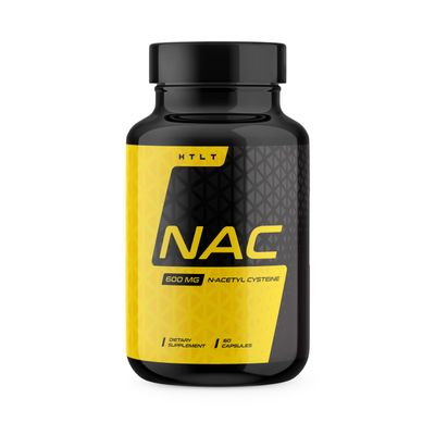 HTLT NAC Supplement (N-Acetyl L-Cysteine) - Supports Cellular Antioxidant Pathways | 600 mg | 60 Capsules