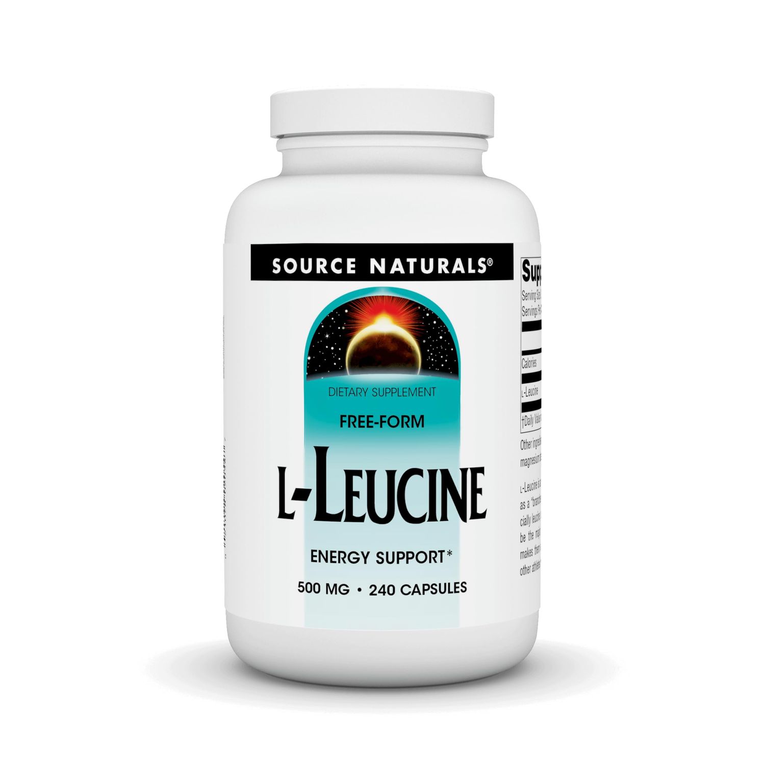 Source Naturals L-Leucine, Energy Support*, A Free Form Essential Amino Acid Supplement for Energy Support - 240 Capsules