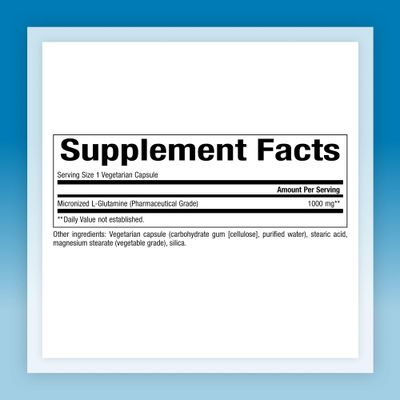 Natural Factors, Micronized L-Glutamine 1000 mg, Supports Muscles and Immune Function, 180 Capsules
