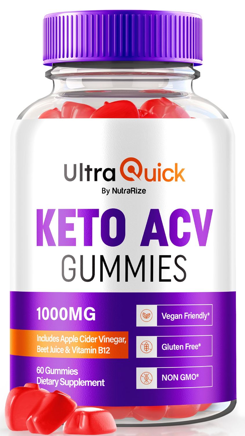 Ultra Quick Keto ACV Gummies, Ultra Quick Keto + ACV, All Natural Supplement, Premium Keto Plus ACV Formula, Apple Cider Vinegar 1000MG, Official UltraQuick Reviews (60 Gummies)