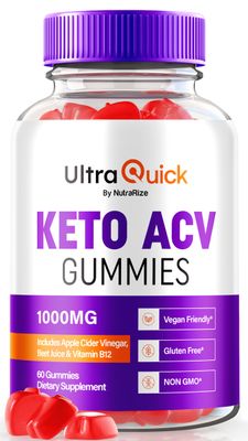Ultra Quick Keto ACV Gummies, Ultra Quick Keto + ACV, All Natural Supplement, Premium Keto Plus ACV Formula, Apple Cider Vinegar 1000MG, Official UltraQuick Reviews (60 Gummies)