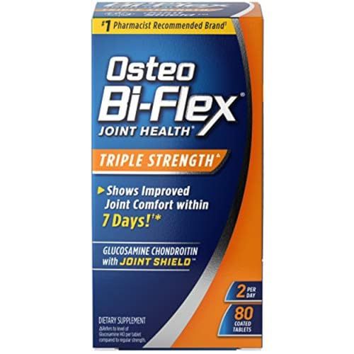 Osteo Bi-Flex Triple Strength, Glucosamine Chondroitin with Vitamin C Joint Health Supplement, Coated Tablets, 80 Count