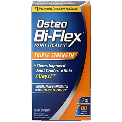 Osteo Bi-Flex Triple Strength, Glucosamine Chondroitin with Vitamin C Joint Health Supplement, Coated Tablets, 80 Count