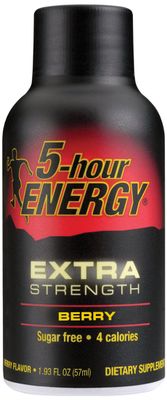 5-Hour Energy Extra Strength Dietary Supplement, Berry, 4 Count