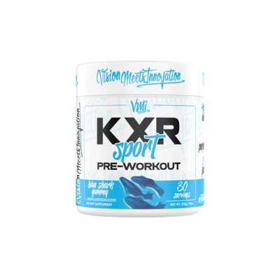 K-XR Sport Pre-Workout Powder | Energy - Performance - Focus and Pumps | Maximum Absorption Formula | Great Taste for Men &amp; Women | 30 Servings (30 Servings, Blue Shark Gummy)