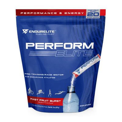 EndurElite Perform Elite- Pre Workout Powder Supplement- Pre-Workout for Endurance Athletes- 20 Serving Bag- Fast Fruit Burst