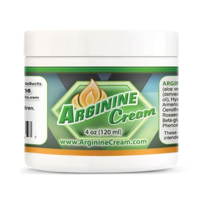Arginine Cream - 4 oz - L-Arginine Nitric Oxide Support Supplement for Men &amp; Women - Unscented