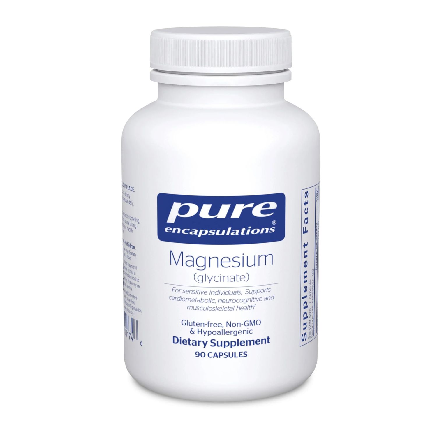 Pure Encapsulations Magnesium (Glycinate) - Supplement to Support Stress Relief, Sleep, Heart Health, Nerves, Muscles, and Metabolism* - with Magnesium Glycinate - 90 Capsules