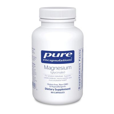Pure Encapsulations Magnesium (Glycinate) - Supplement to Support Stress Relief, Sleep, Heart Health, Nerves, Muscles, and Metabolism* - with Magnesium Glycinate - 90 Capsules