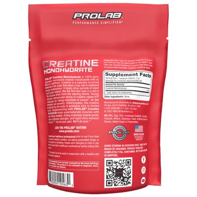 ProLab Creatine Monohydrate Best Micronized Creatine Powder, Sports Nutrition Supplement, Increased Muscle Mass, Strength, Endurance, Power (300g)