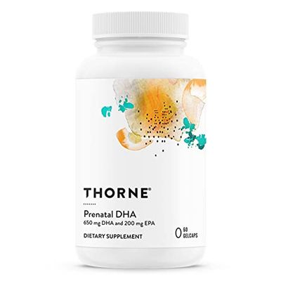 THORNE Prenatal DHA - 650 mg DHA and 200 mg of EPA - Supports Babys Brain and Nervous System Development from Pregnancy to Nursing - 60 Capsules