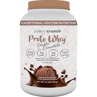 Power Crunch Proto Whey Double Chocolate Protein Powder, 20g Protein, 26 Servings 1 Container of 2.1 LBS (962 g)