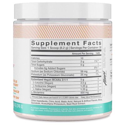 Alani Nu BCAA Hawaiian Shaved Ice | Branch Chain Essential Amino Acids | 2:1:1 Formula | Supplement Powder | Muscle Recovery Vitamins for Post-Workout | 30 Servings