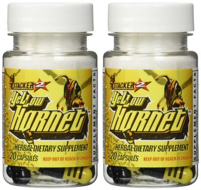 Stacker 2 Yellow Hornet Ephedra Free - 2 Bottles - 40 Capsules