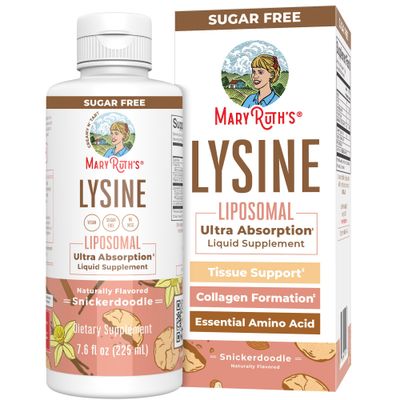 Vegan Lysine Supplement by MaryRuth&#39;s | Ultra Absorption | Lysine 500mg | Collagen Formation Support | Immune Support Supplement | Health &amp; Wellness | Non GMO | Gluten Free | 30 Servings