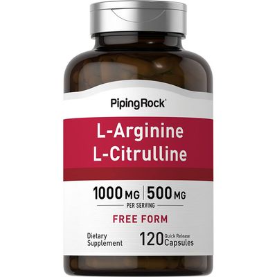 Piping Rock L-Arginine L-Citrulline Supplement 1000 mg | 120 Capsules | Free Form | Non-GMO, Gluten Free