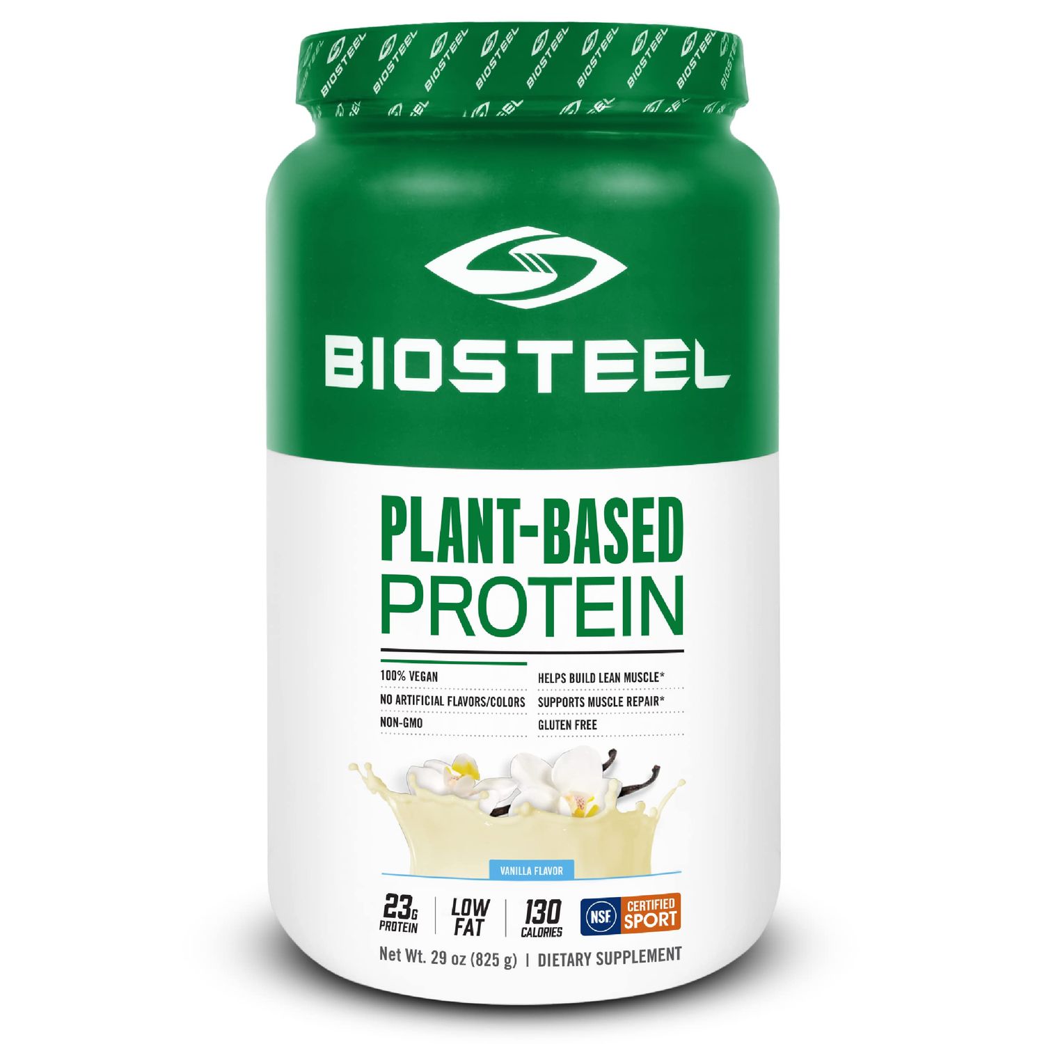 BIOSTEEL Plant-Based Protein Powder Supplement, Sugar Free, Vegan and Non-GMO Post Workout Formula, Vanilla, 25 Servings