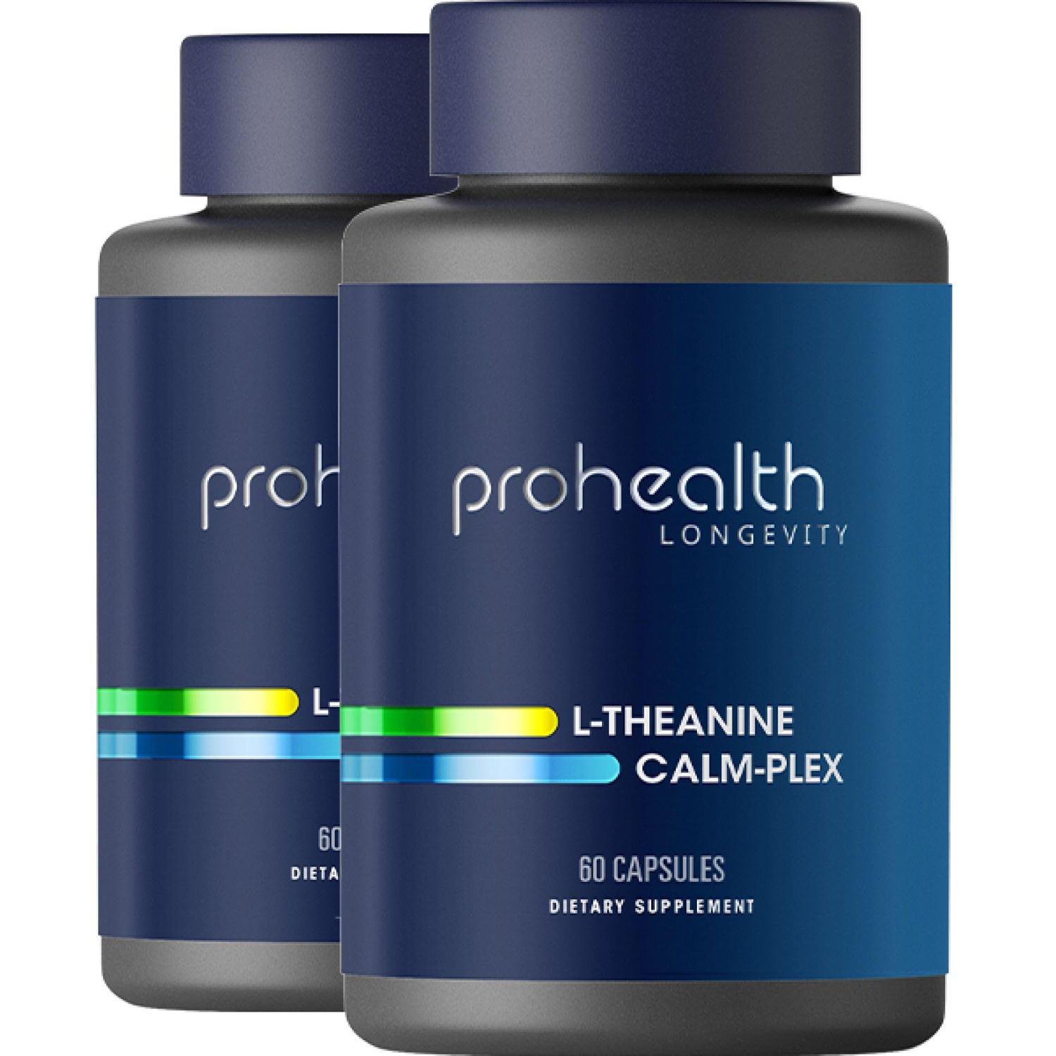 ProHealth, Inc. L-Theanine Calm-Plex with GABA and 5-HTP (Suntheanine) (100 mg, 60 Medium Capsules) 2 Pack