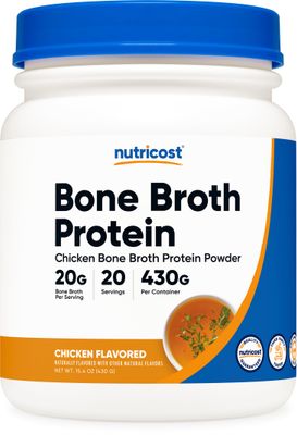 Nutricost Chicken Bone Broth Protein (Chicken Flavored, 20 Servings)