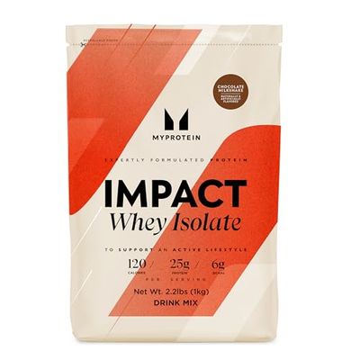 Myprotein Impact Whey Isolate Protein Powder, Gluten Free Protein Powder, Muscle Mass Protein Powder,Dietary Supplement for Weight Loss, GMO &amp; Soy Free, Whey Protein Powder, Chocolate Smooth 2.2 Lbs