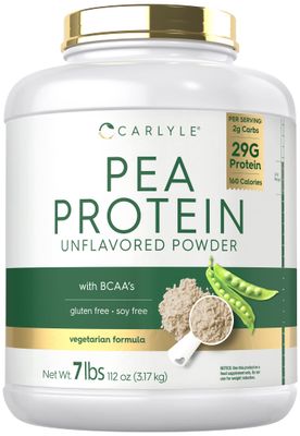 Carlyle Pea Protein Powder | 7lb | Unflavored | 29G Protein | with BCAA&#39;S | Non-GMO, Gluten, and Soy-Free | Vegetarian Formula