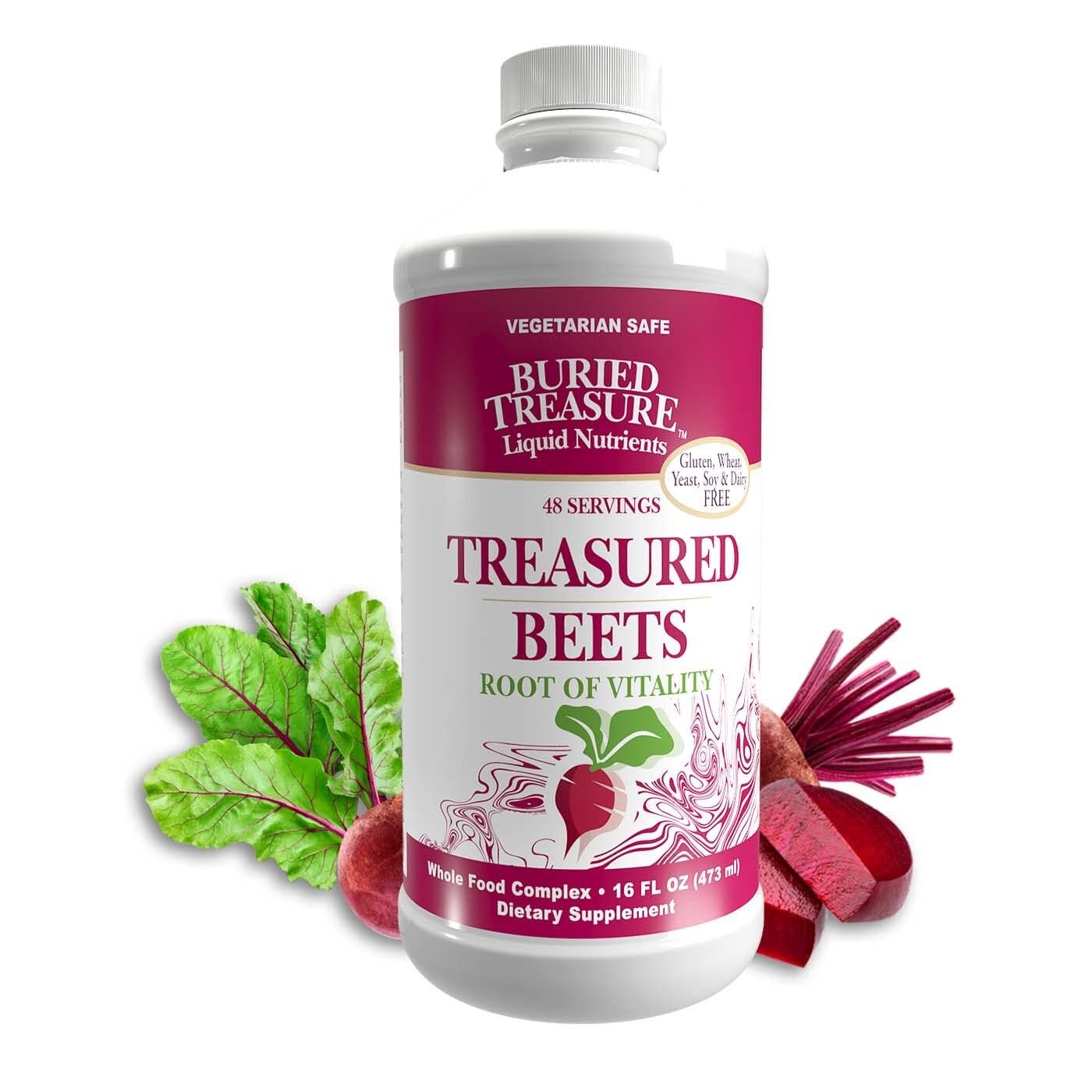 Buried Treasure ,Treasured Beets, 16oz 48 Servings, Nitric Oxide Supporting Superfood Supplement