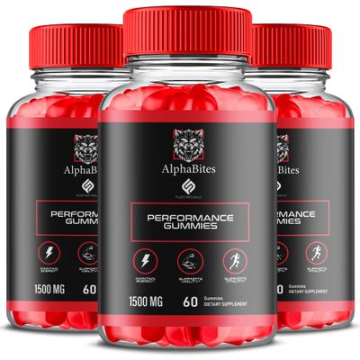 (3 Pack) Alpha Bites Gummies, Alpha Bites Advanced Strength Daily High Drive and Overall Healthy Lifestyle Support Supplement Gummy, AlphaBites Natural Health Support Supplement Formula (180 Gummies)