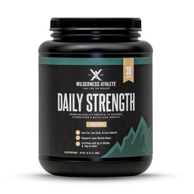 Wilderness Athlete - Daily Strength Premium Protein | Whey Protein Powder for Women &amp; Men - Best Protein Powder for Lean Muscle - Clean Protein Powder with Whey Protein Isolate (Vanilla Bean)