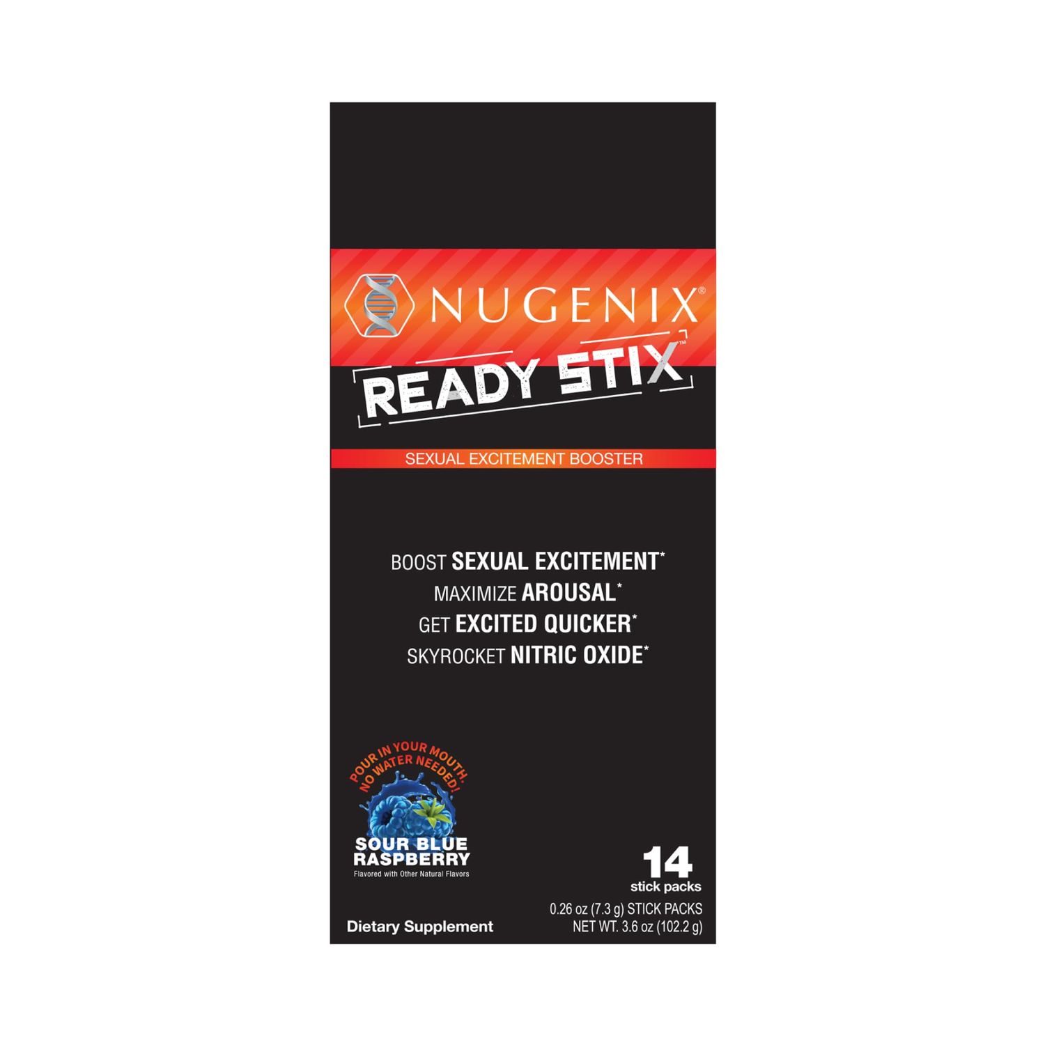 Nugenix Ready Stix - Nitric Oxide Booster, Increase Vitality and Drive, Nitric Oxide Supplements for Men - 14ct