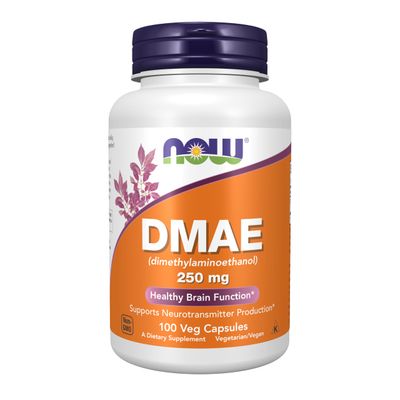 NOW Foods Supplements, DMAE (Dimethylaminoethanol) 250 mg, Healthy Brain Function*, 100 Veg Capsules