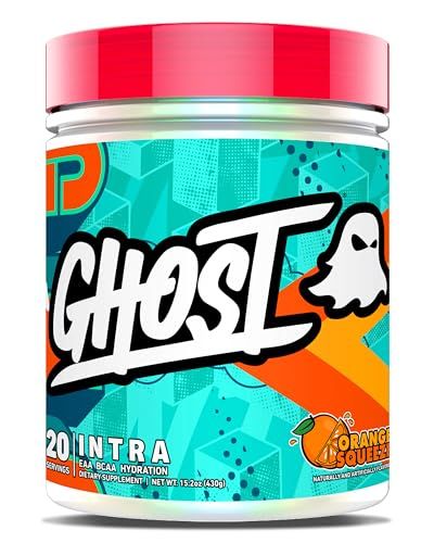 GHOST Intra Workout Powder, Orange Squeeze - BCAAs, &amp; EAAs, Nootropics &amp; Hydration - Essential &amp; Branch Chain Amino Acids Supports Muscle Recovery &amp; Focus - Pre, Intra &amp; Post Workout Powders