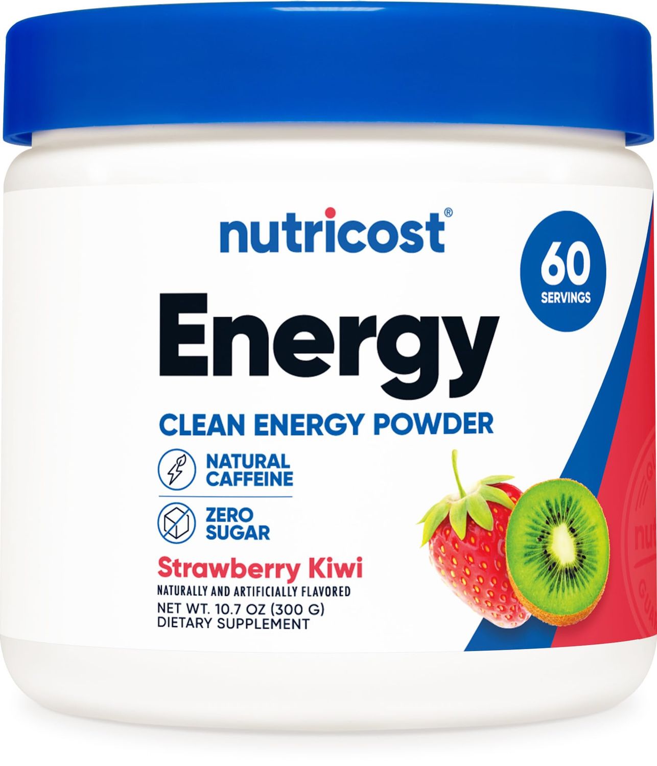 Nutricost Energy Complex (Strawberry Kiwi) (60 Servings) - Clean Energy Powder, 300g Dietary Supplement