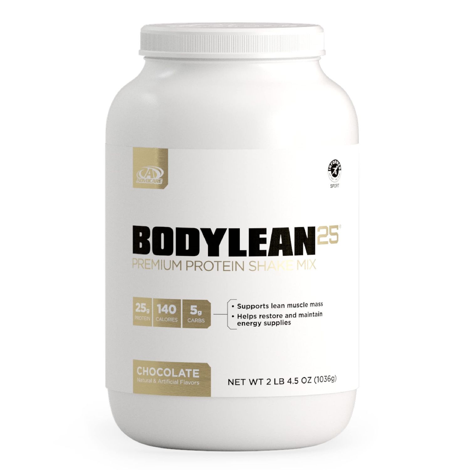 AdvoCare BodyLean25 - Protein Powder with Whey Protein Isolate - Supports Muscle Building &amp; A Lean Body - Offers Energy Support* - Chocolate, 4.5 oz