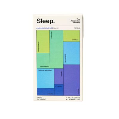 The Absorption Company Sleep Supplement - Chamomile Lemonade - Natural Sleep Support with Liposomal Saffron, Reduces Stress, Improves Sleep Quality, Wake Up Refreshed - Melatonin Free - 7 Sticks