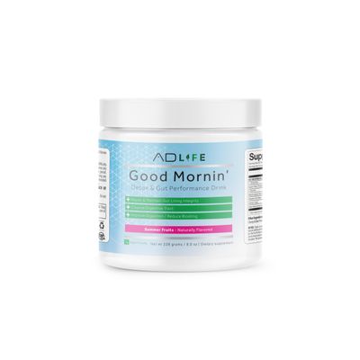 Project AD Life Good Morning Detox and Performance Drink, Naturally Flavored and Formulated with L-GLutamine, Apple Cider Vinegar, and Aloe Vera (24 Servings, Summer Fruits)